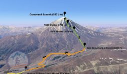 Climb damavand trek damavnad routs north route
